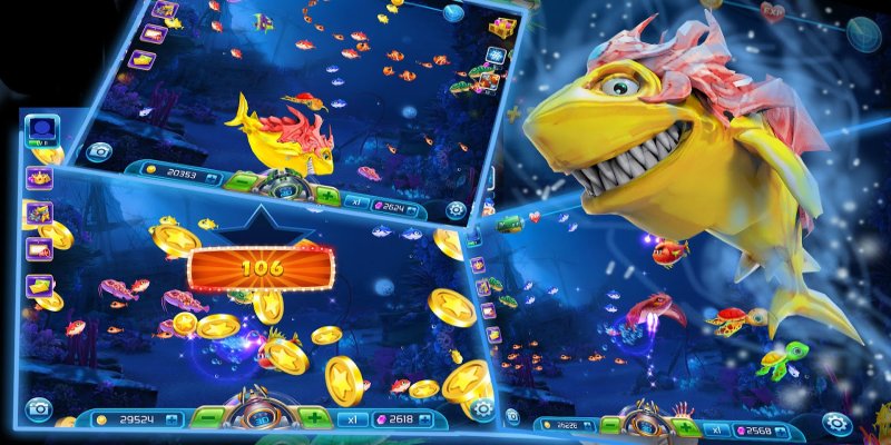 Kho vũ khí trong game rất phong phú khiến trải nghiệm bắn cá xèng trở nên hấp dẫn