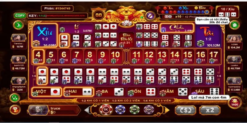 Hướng dẫn chơi Sicbo tài phú cùng chiến thuật thắng lớn